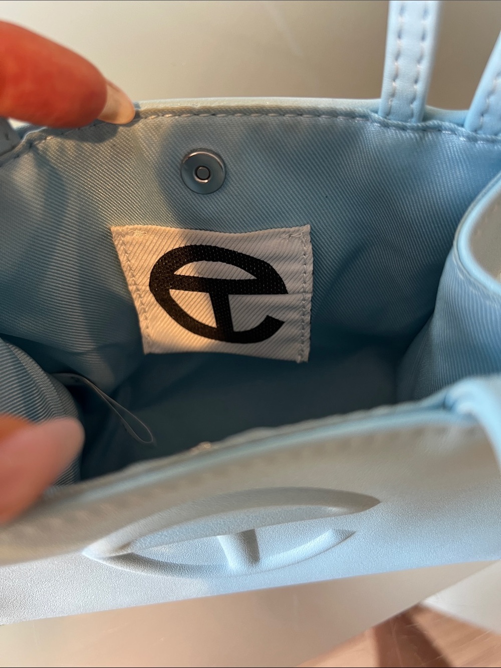 Telfar Mini Shopping Bag in Pool Blue - Picture 4 of 5